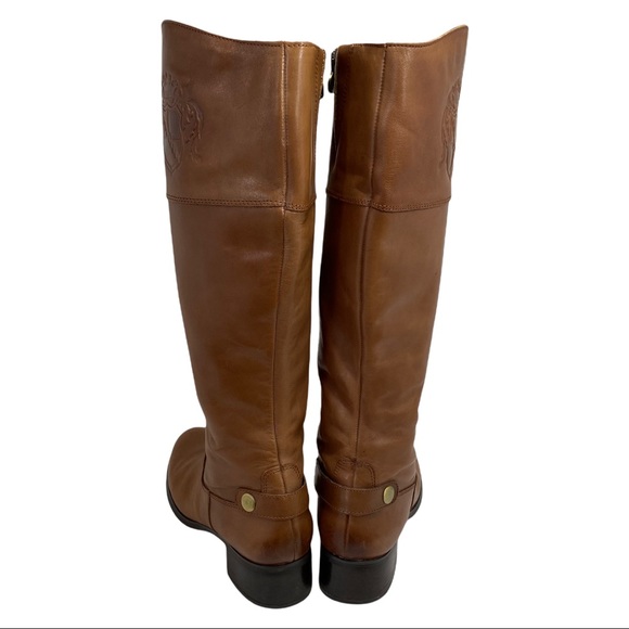 Franco Sarto Brown Leather Wide Calf L-Chipper Boots Women’s size 9M Like New - Picture 5 of 13